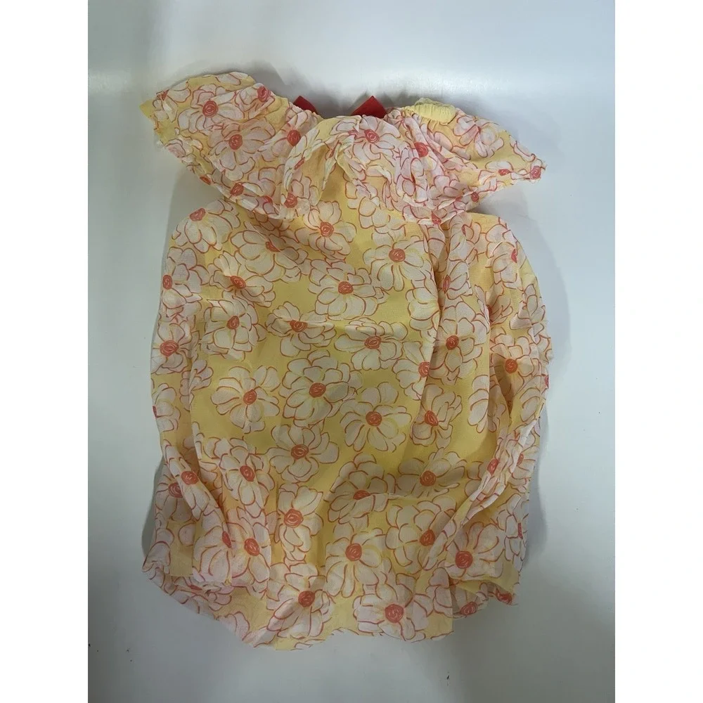 Sweet Hart Rose Baby Chifon Bubble Dress Boho Floral Size 12Mo      (250)
